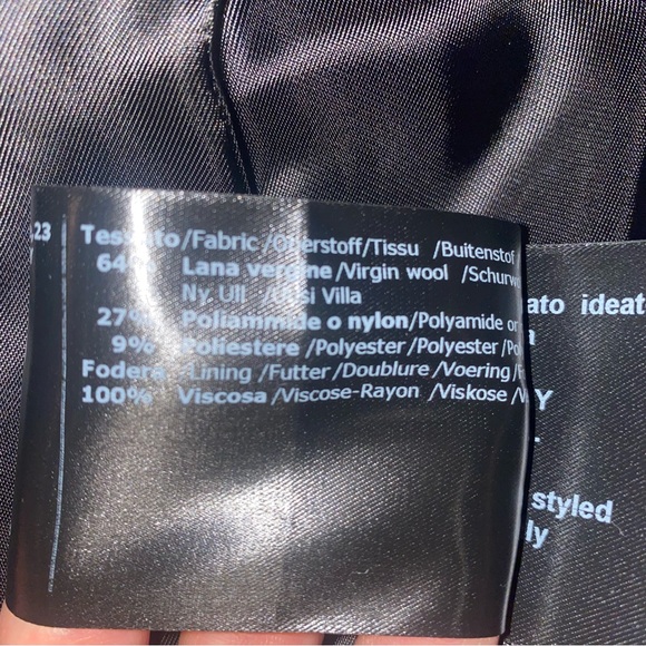 Cinzia Rocca Icons Black Teddy Bear Wool Hooded Pea Coat US 10 or IT 46 - Picture 5 of 10